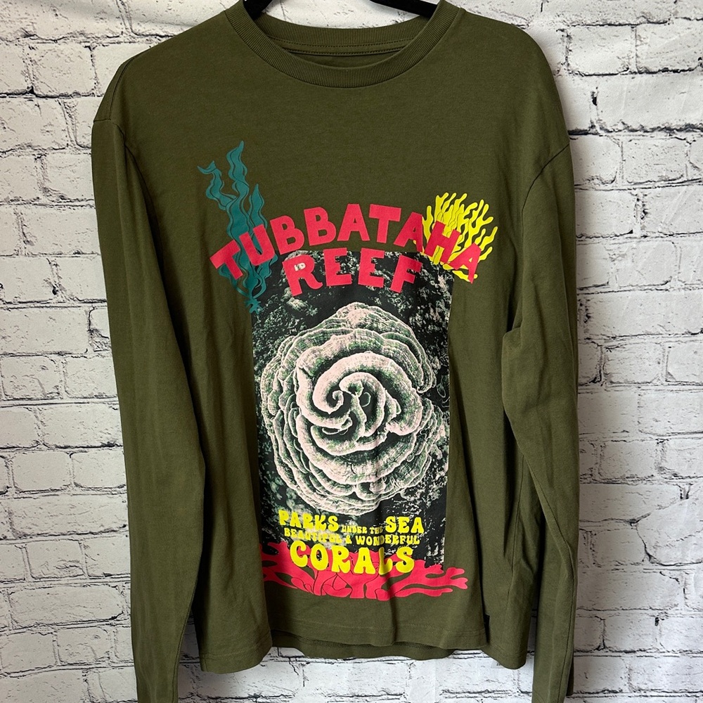 Olive Graphic Long Sleeve Tee